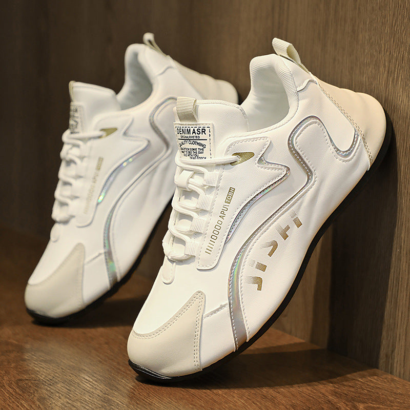 Fashion Colorblock Lace-up Sneakers For Men Breathable Low-top Dad Shoes Running Walking Sports Shoes - MANDOTOS