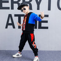 Boys spring Korean children's clothing set by Ancient Energy, long-sleeved sports two-piece suit with tide pattern, suitable for big boys.