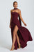 Cherry Lacquer Maliyah Maxi Dress with Chiffon Skirt & Scarf - MANDOTOS0