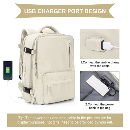 Ancient Energy fashion large capacity travel backpack with multiple compartments and padded shoulder straps for students.