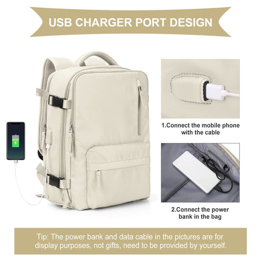Ancient Energy fashion large capacity travel backpack with multiple compartments and padded shoulder straps for students.