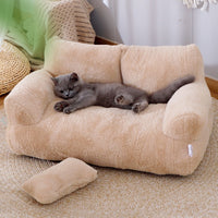 Luxury Cat Bed Sofa Winter Warm Cat Nest Pet Bed For Small Medium Dogs Cats Comfortable Plush Puppy Bed Pet Supplies - MANDOTOS