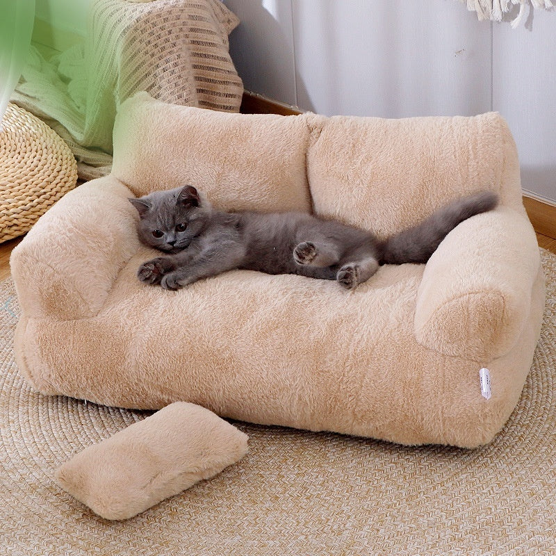 Luxury Cat Bed Sofa Winter Warm Cat Nest Pet Bed For Small Medium Dogs Cats Comfortable Plush Puppy Bed Pet Supplies - MANDOTOS