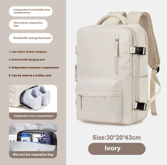 Ancient Energy large capacity travel backpack with multiple compartments, ideal for students and school use.