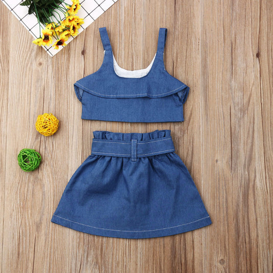 Children's girls' suspender skirt by Ancient Energy, featuring a stylish design with adjustable straps and a comfortable fit.
