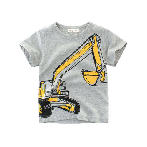 Children's summer boys' T-shirt by Ancient Energy, short sleeve Korean-style baby clothing, casual and comfortable for kids.