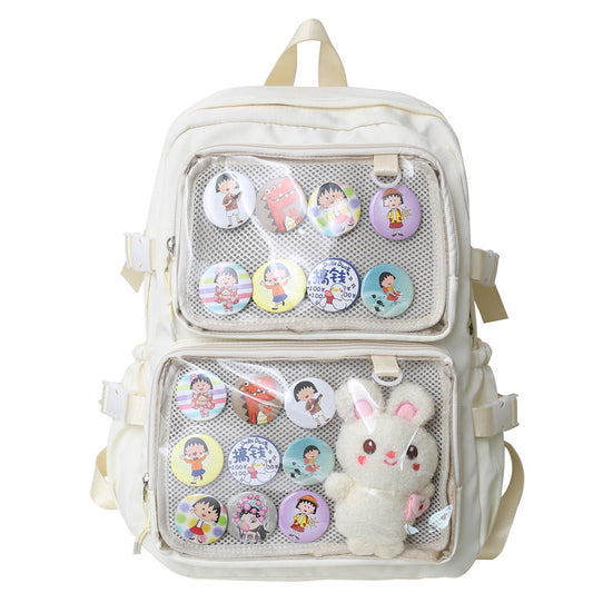 Cute middle and high school students' schoolbag by Ancient Energy, featuring colorful design and comfortable straps for students.
