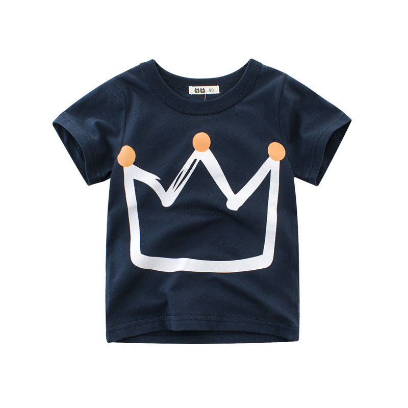 Kids' summer short sleeve T-shirt by Ancient Energy, light fabric, colorful design, perfect for boys' casual wear.