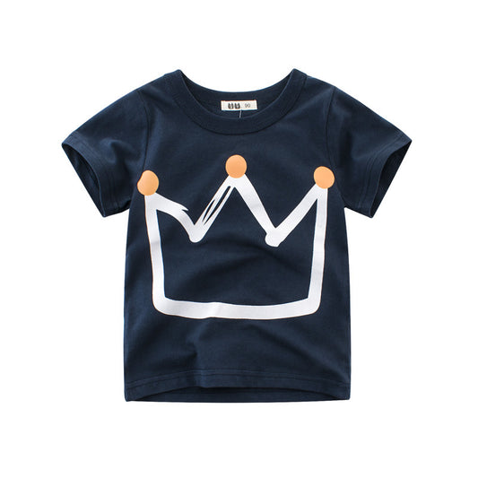 Kids' summer short sleeve T-shirt by Ancient Energy, light fabric, colorful design, perfect for boys' casual wear.