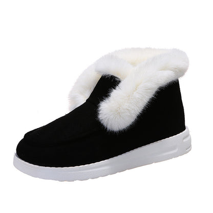 Snow Boots Warm Winter Shoes Plush Fur Ankle Boots Women - MANDOTOS
