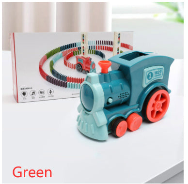 Domino Train Toys Baby Toys Car Puzzle Automatic Release Licensing Electric Building Blocks Train Toy - MANDOTOS