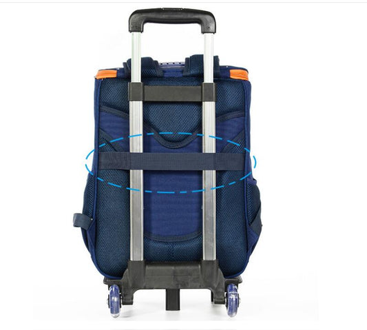 Lightweight Ancient Energy elementary school boy spine protection backpack with adjustable straps and colorful design for children.
