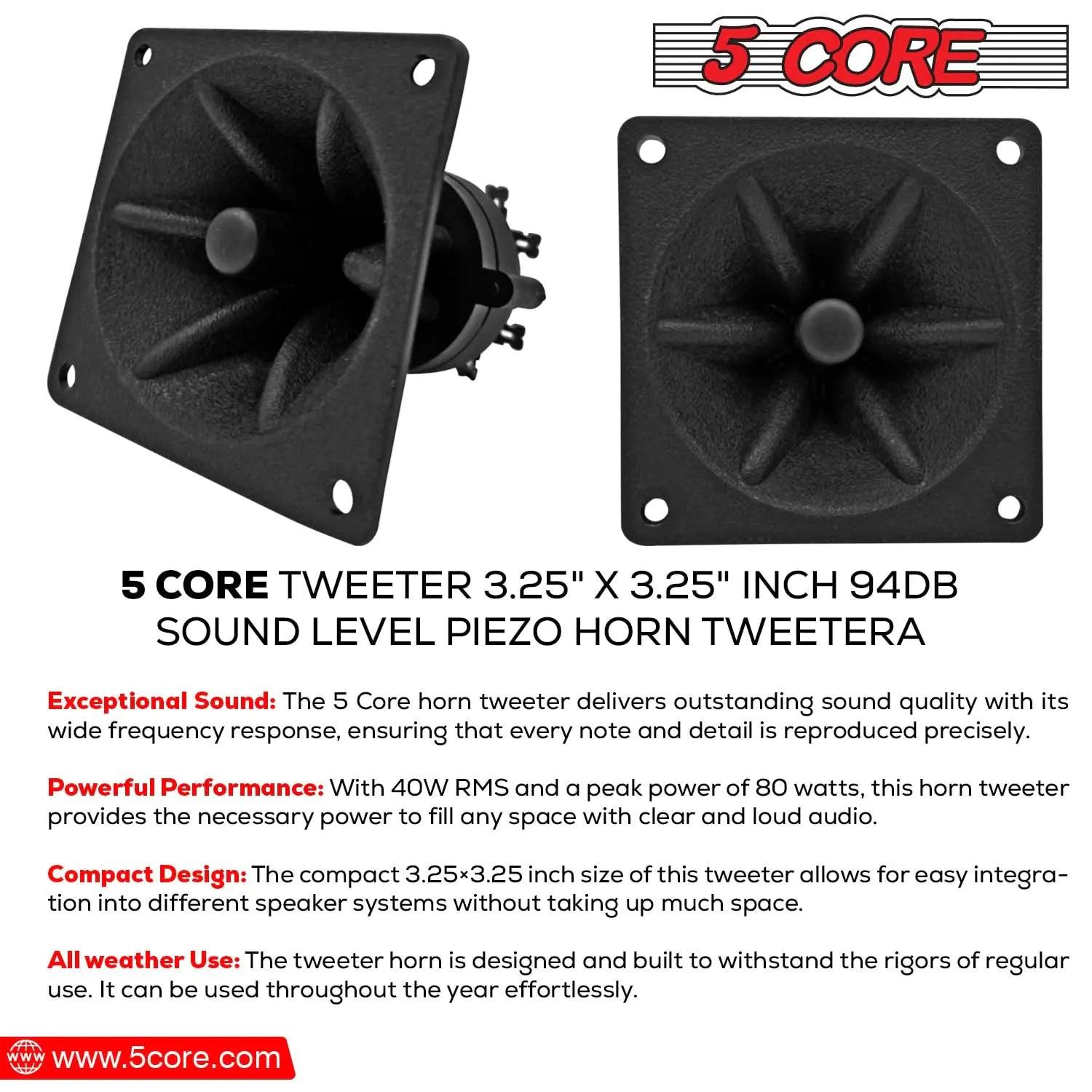 5Core 40W Square Tweeter Driver - MANDOTOS