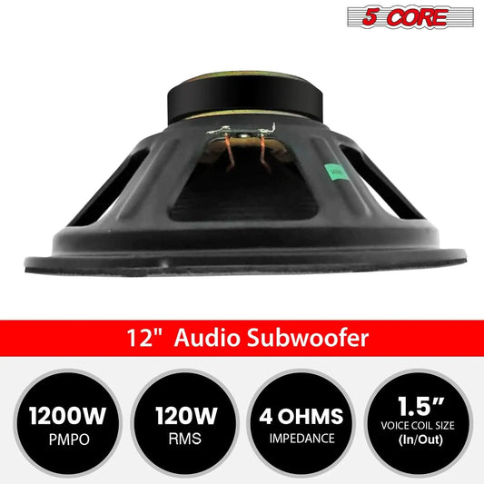 5Core Max Bass 15 Inch Subwoofer 450W 4Ohm - MANDOTOS