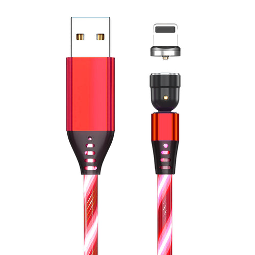 Ancient Energy 540 Rotate Luminous Magnetic Micro USB and Type C charging cable with LED illumination for fast mobile phone charging