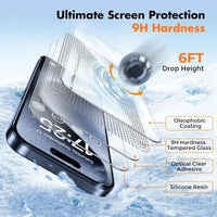 5pcs Tempered Glass For iPhone 15 Pro Max Screen Protector For iphone 14 13 12 11 16 7 8 Plus X XR XS Max Mini Protective Glass - MANDOTOS