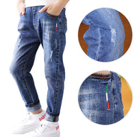Boy's denim trousers by Ancient Energy, new style kids' spring and autumn big trousers, casual denim pants for children