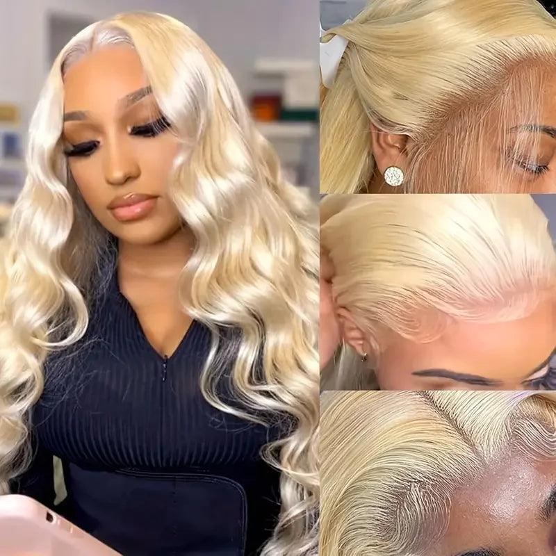 613 hd Lace Frontal Wig 13x6 Lace Frontal Wig Human Hair for Women Blonde Human Hair Wig 13x4 Body Wave Lace Front Wigs on Sale - MANDOTOS