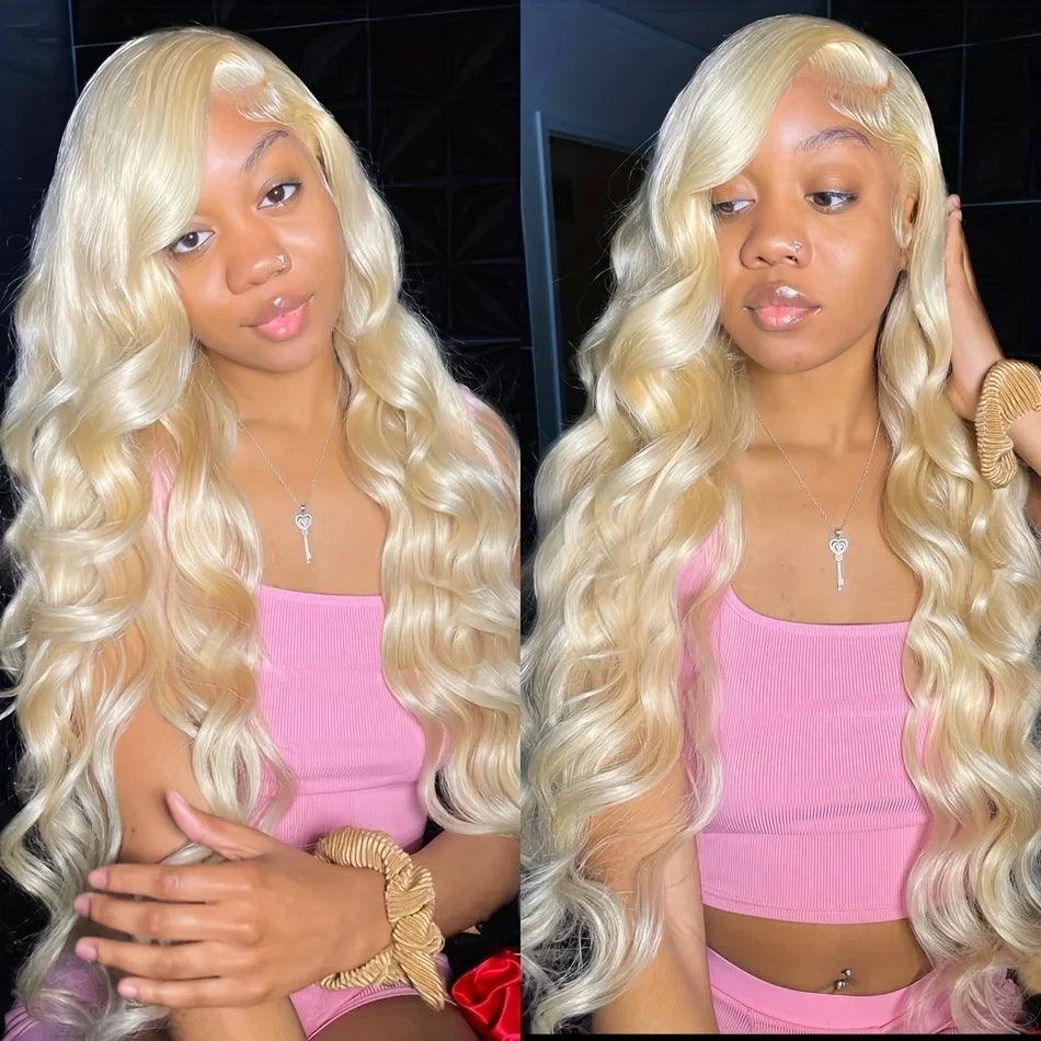 613 hd Lace Frontal Wig 13x6 Lace Frontal Wig Human Hair for Women Blonde Human Hair Wig 13x4 Body Wave Lace Front Wigs on Sale - MANDOTOS