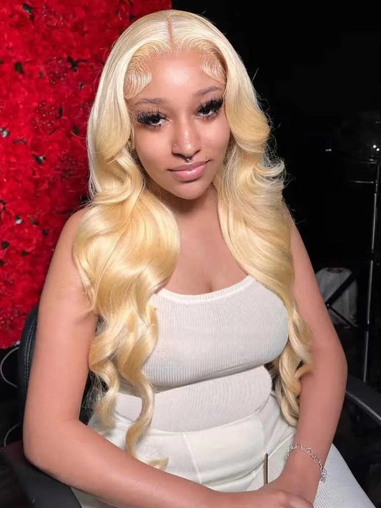 613 hd Lace Frontal Wig 13x6 Lace Frontal Wig Human Hair for Women Blonde Human Hair Wig 13x4 Body Wave Lace Front Wigs on Sale - MANDOTOS