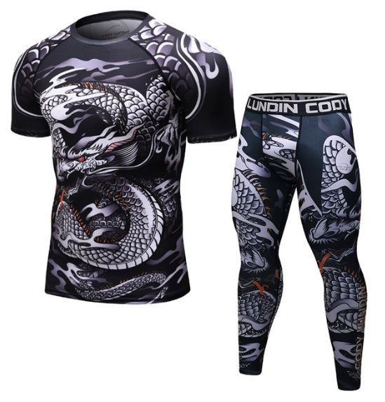 Ancient Energy MMA workout compression rashguard shirt featuring a snug fit and breathable fabric for intense training sessions.