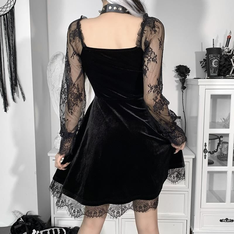 Chic Euro-American Lace Hip-Hop Dress