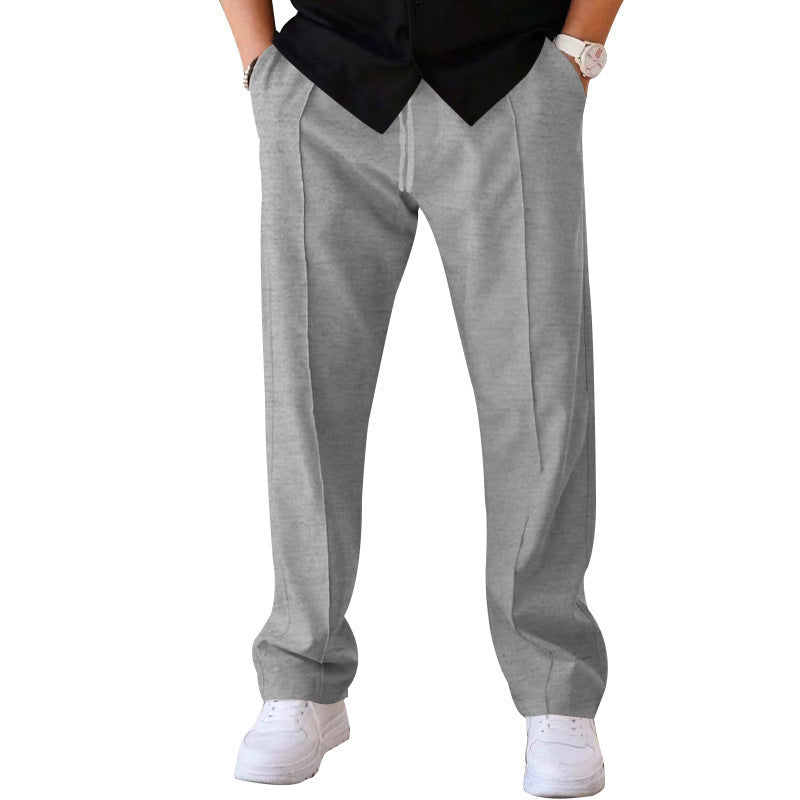 Men's Trousers Sports Casual Loose Straight Pants With Drawstring Design Clothing - MANDOTOS