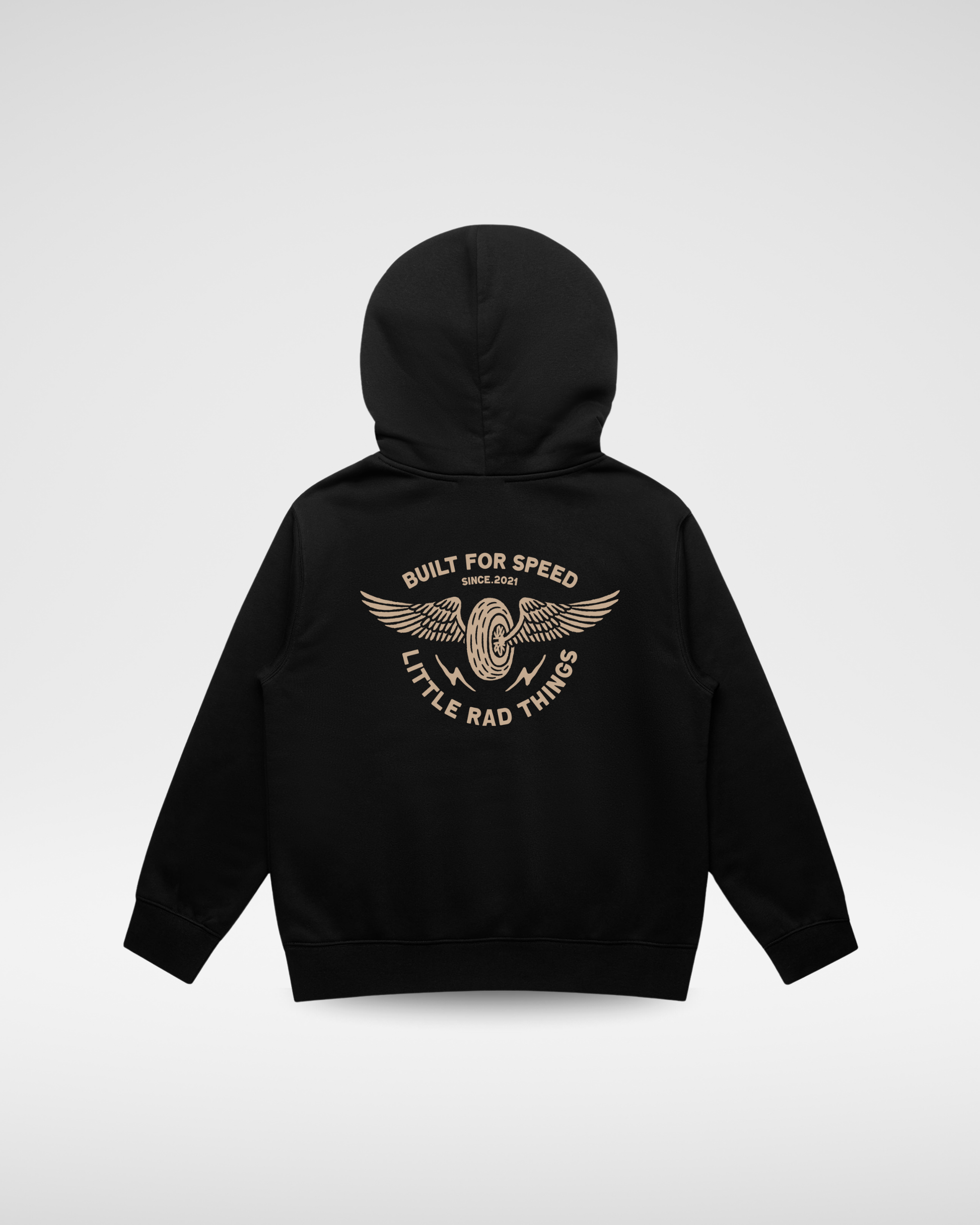 THE WINGED MECHANIC HOODIE - RECYCLED BLACK