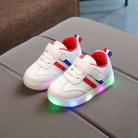 Ancient Energy Kimmy White LED Sneakers Shoes with glowing soles and casual sporty design for stylish comfort.