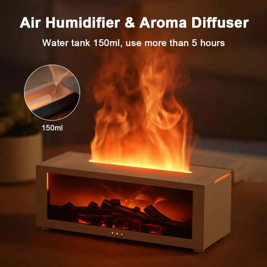 "New Flame Aromatherapy Humidifier Oil Diffuser Machine 3D Flame. - MANDOTOS"