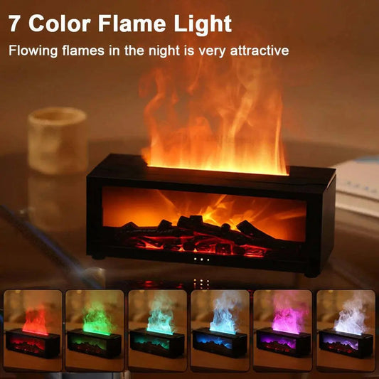"New Flame Aromatherapy Humidifier Oil Diffuser Machine 3D Flame. - MANDOTOS"