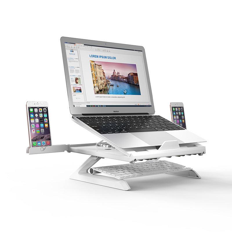 "New Laptop Stand Multifunctional Folding Lift Portable Laptop Stand Monitor Increase Rack Aluminum Alloy Base - MANDOTOS"