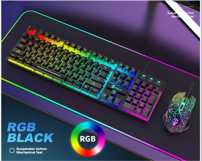 "Kuiying T6RGB Luminous Keyboard And Mouse Set - MANDOTOS"