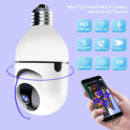 "Bulb Shaking Head Machine Yilot APP Wireless WIFI Camera Home Security Monitoring - MANDOTOS"