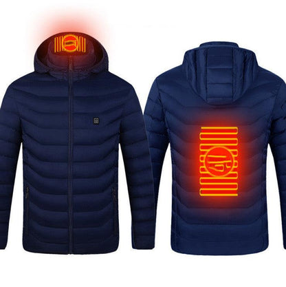 "New Heated Jacket Coat USB Electric Jacket Cotton Coat Heater Thermal Clothing Heating Vest Men's Clothes Winter - MANDOTOS"