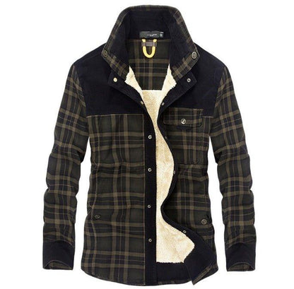 "Winter Jacket Men Thicken Warm Fleece Jackets Coats Pure Cotton Plaid Jacket Military Clothes - MANDOTOS"