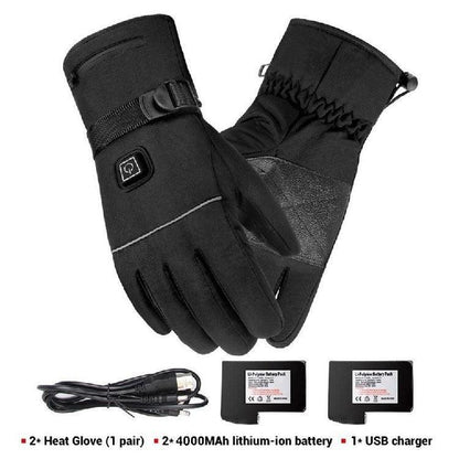 "Winter Electric Heated Gloves Motorcycle Touch Screen Gloves - MANDOTOS"
