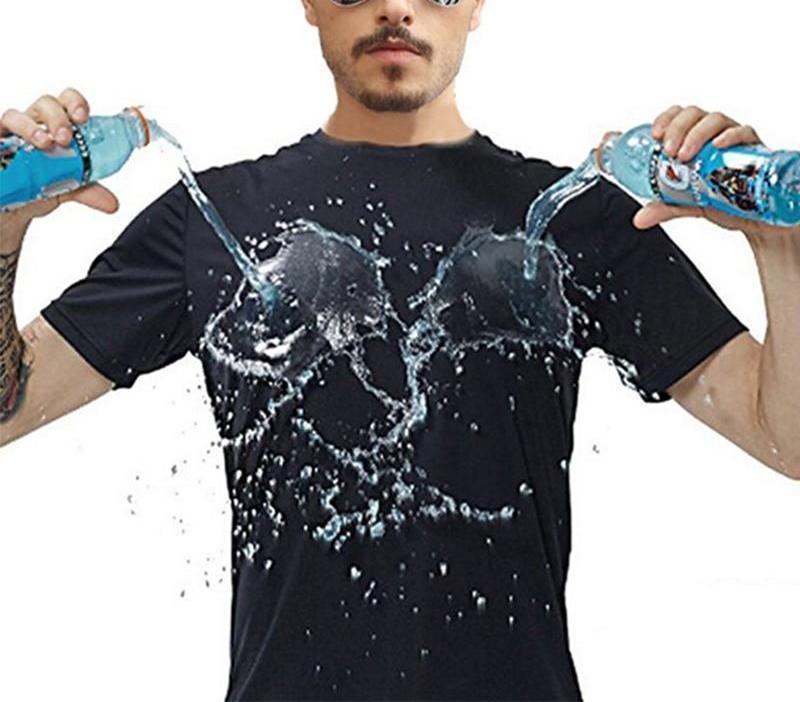 "Quick-drying Waterproof Anti-fouling T-shirt Couple Half Sleeve Bottoming Shirt - MANDOTOS"