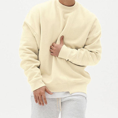 "Pullover Round Neck Sweater Loose Men Clothes - MANDOTOS"