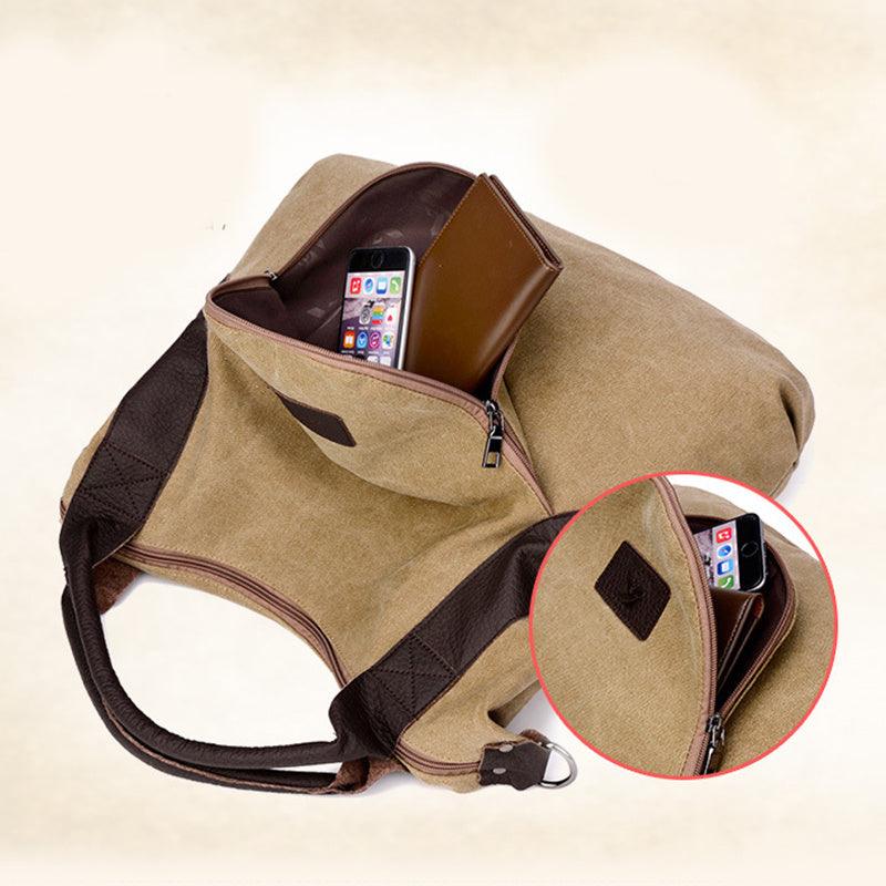 "Handbags Women Minimalist Retro Shoulder Crossbody Vintage Canvas Bag - MANDOTOS"