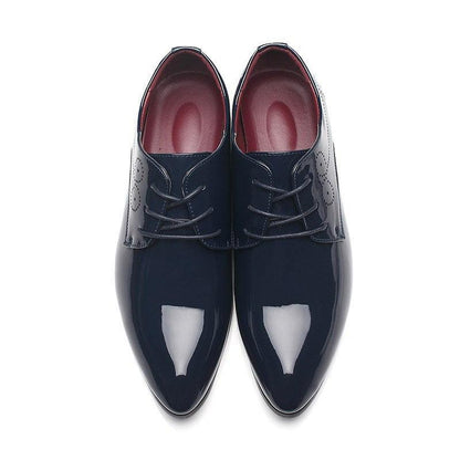 "Men Leather Shoes Men Business Casual Dress Shoes - MANDOTOS"