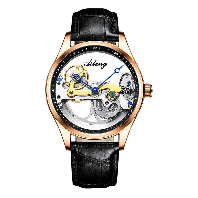 "Automatic Mechanical Watch Creative Hollow Male Watch Generation Silicone Band Watch - MANDOTOS"