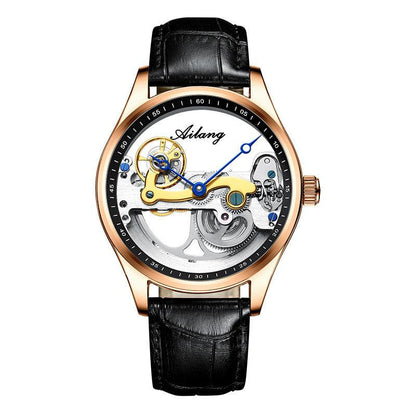 "Automatic Mechanical Watch Creative Hollow Male Watch Generation Silicone Band Watch - MANDOTOS"