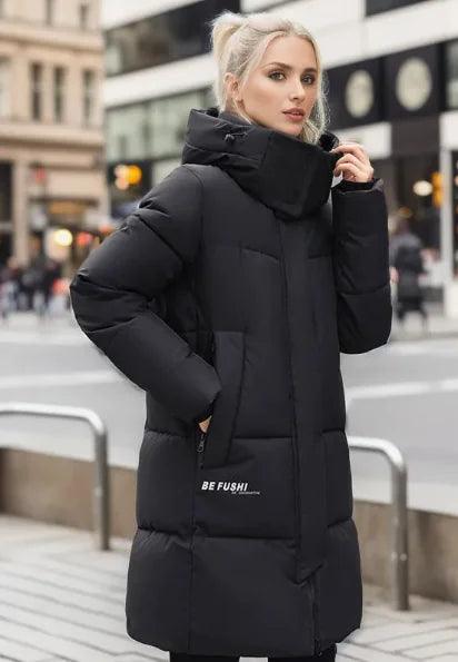 "Women's Fashion Simple Thickened Cotton Padded Coat - MANDOTOS"