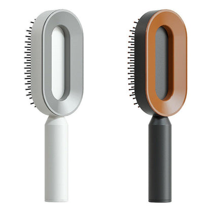 "Self Cleaning Hair Brush For Women One-key Cleaning Hair Loss Airbag Massage Scalp Comb Anti-Static Hairbrush - MANDOTOS"