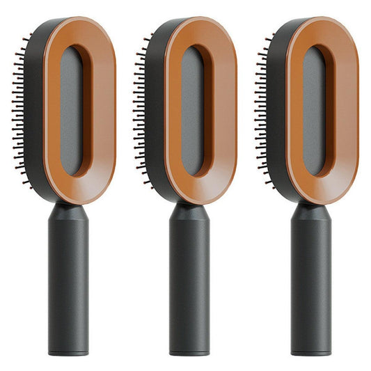 "Self Cleaning Hair Brush For Women One-key Cleaning Hair Loss Airbag Massage Scalp Comb Anti-Static Hairbrush - MANDOTOS"