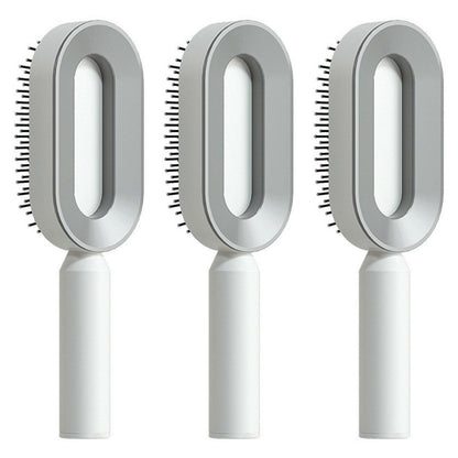 "Self Cleaning Hair Brush For Women One-key Cleaning Hair Loss Airbag Massage Scalp Comb Anti-Static Hairbrush - MANDOTOS"