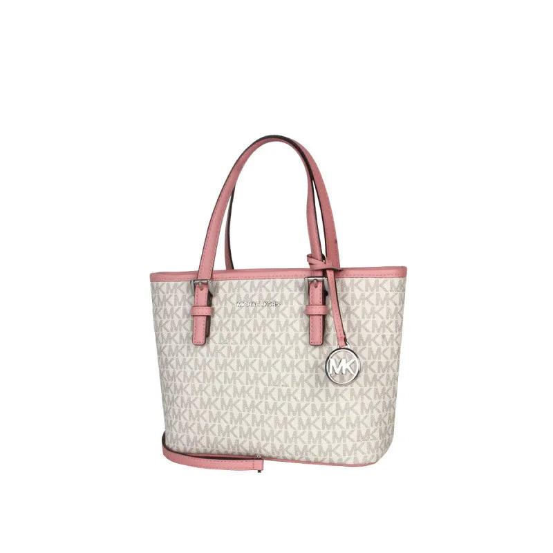 "Michael Kors Ole Jet Set Travel Small Women'S Pvc With Leather One-Shoulder Tote Bag - MANDOTOS"