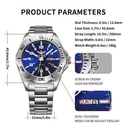 "Yelang V1019 Brand 44MM Men Watch NH36 100M PROFESSIONAL WATERPROOF Deep Diving Mechanical Automatic Watch Sapphire Lens Reloj - MANDOTOS"