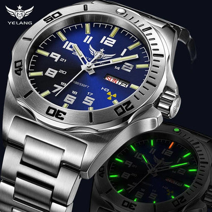 "Yelang V1019 Brand 44MM Men Watch NH36 100M PROFESSIONAL WATERPROOF Deep Diving Mechanical Automatic Watch Sapphire Lens Reloj - MANDOTOS"